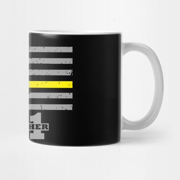 911 Dispatcher Gold Line Flag by bluelinemotivation